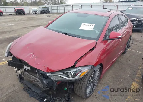 2018 Hyundai Elantra Sport из США, поврежденный, VIN KMHD04LB3JU498156
